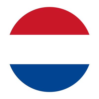 Flag of the Netherlands. An illustration of the Netherlands round flag.