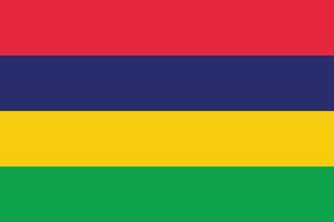 Flag of Mauritius. An illustration of the Mauritius flag. A rectangular flag. Standard size flag icon. vector