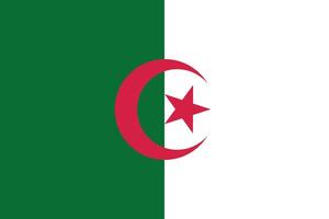 Flag of Algeria. An illustration of the Algeria flag. A rectangular flag. Standard size flag icon. vector