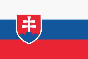 Flag of Slovakia. An illustration of the Slovakia flag. A rectangular flag. Standard size flag icon. vector