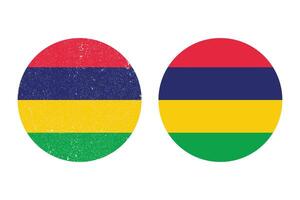 Flag of Mauritius. An illustration of the Mauritius round flag. A round flag. Flag icon. vector