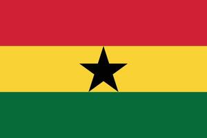 Flag of Ghana. An illustration of the Ghana flag. A rectangular flag. Standard size flag icon. vector