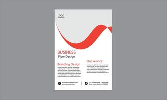 A business flyer design. It has a modern, clean layout with a red and gray color scheme. Here the breakdown vector