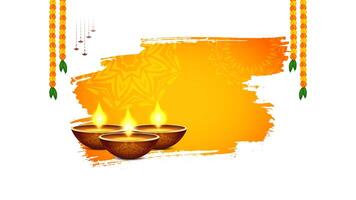 Traditional Indian Animation with Yellow Gradient Empty Background video