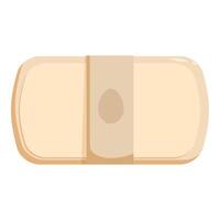 Rectangular cardboard bread package with sticker closing it vector