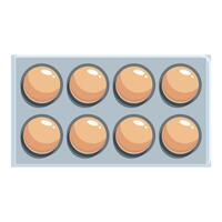 Blister with round pills for treatment is lying on table vector