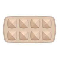 Empty ice cube tray waiting for water vector