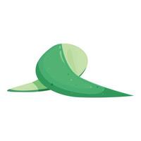 Green cucumber cut into slices is floating vector