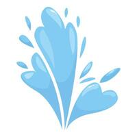 Blue water splashing with drops forming a big shape vector