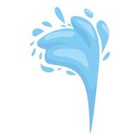 Blue water splashing upwards with droplets vector