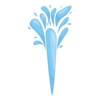 Water splashing upwards creating a fountain shape vector