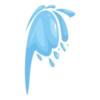 Cartoon water splashing making a shape vector