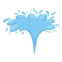 Blue water splashing upward making interesting shape vector