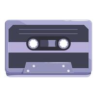 Audio cassette tape storing analog sound recording vector