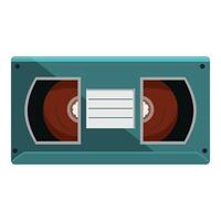 Retro video cassette tape lying horizontally vector