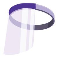 Medical face shield protecting from virus and germs vector