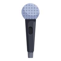 Modern dynamic microphone standing upright on white background vector