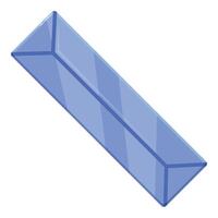 Triangular prism showing light refraction physics concept vector
