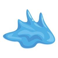 Blue liquid splashing with three spikes forming vector