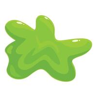 Green goo flowing spreading slime blob vector