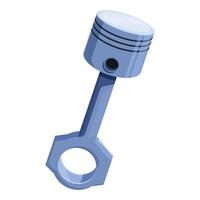 Engine piston generating power for combustion engine performance vector