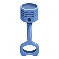 Blue engine piston detailing a powerful combustion engine vector