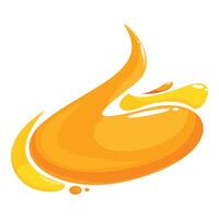 Abstract liquid shape spreading and flowing with drops vector