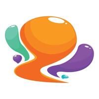 Colorful abstract liquid shapes forming a dynamic design vector