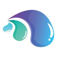 Colorful liquid drops flowing making abstract shape vector