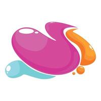 Colorful paint splashing and forming abstract shapes vector