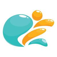 Abstract human figure running and jumping with joy vector