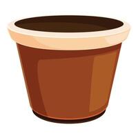 Empty flowerpot standing on white background vector