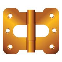 Door hinge connecting two parts together vector
