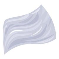 Flowing white cloth gently flapping in the wind vector