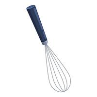 Metal whisk showing mixing action for baking needs vector