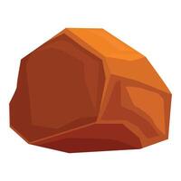 Large solid rock from mountain lying on ground vector