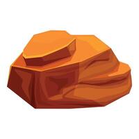 Big boulder showing layers of sedimentary rock formation vector