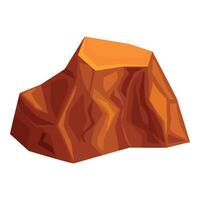 Big boulder rock cartoon style showing rough surface vector