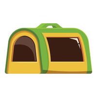 Portable folding pet carrier bag for travel and transporting vector