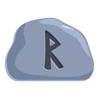Grey stone showing raido rune symbol of journey vector