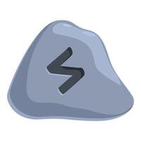 Grey stone showing sowilo rune symbol of the sun vector