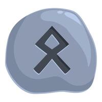 Grey stone showing bind rune symbol vector