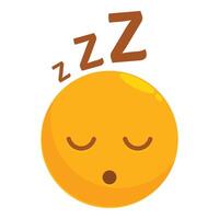 Sleeping emoji showing resting face vector