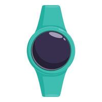 Modern smart watch with empty screen showing time vector