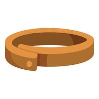 Golden bracelet with clasp fastening on white background vector
