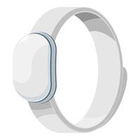 White smart watch presenting empty display screen vector