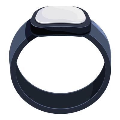 Smart ring with blank screen showing modern technology