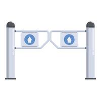 Automatic double swing gate turnstile allowing access vector