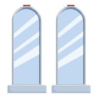 Security gate entrance access point detecting metal objects vector