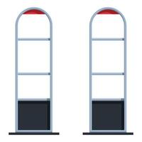 Shoplifter security gate detecting metal objects vector